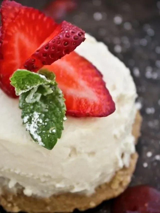 Cheesecake de morango sem forno