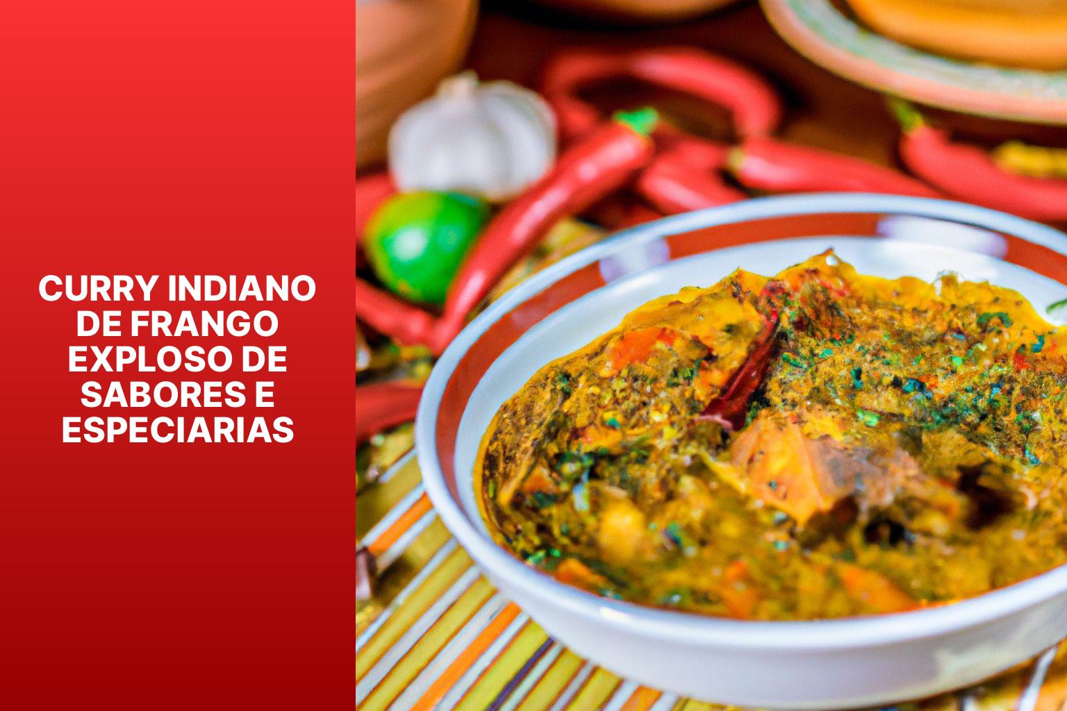 Curry Indiano de Frango Exploso de Sabores e Especiarias