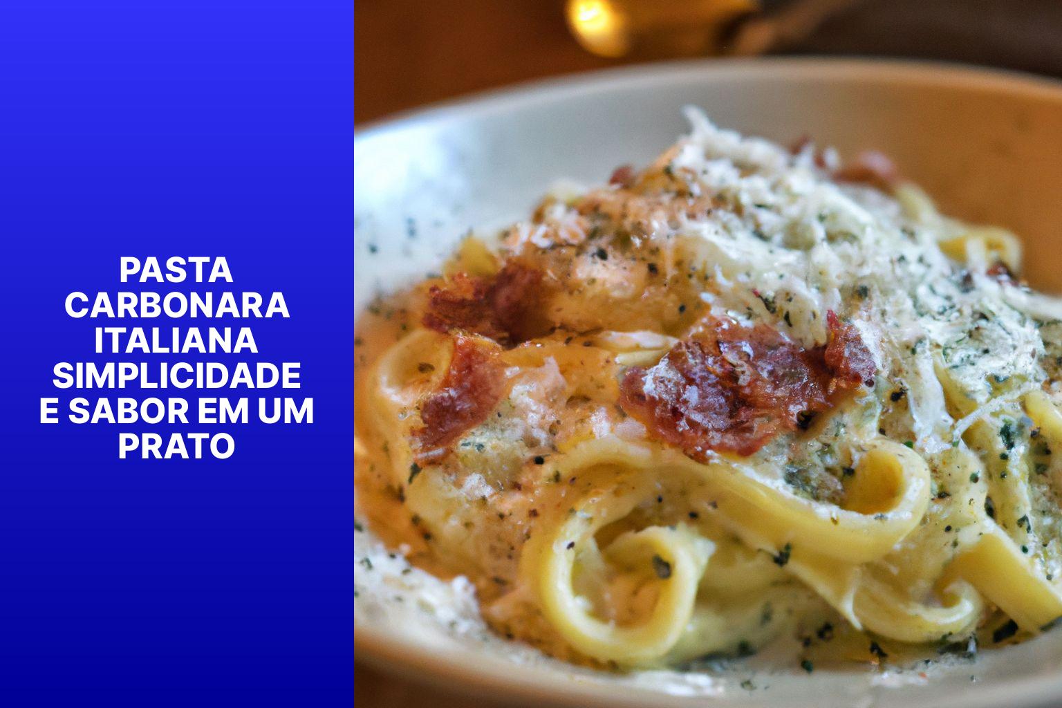 Pasta Carbonara Italiana Simplicidade e Sabor em Um Prato