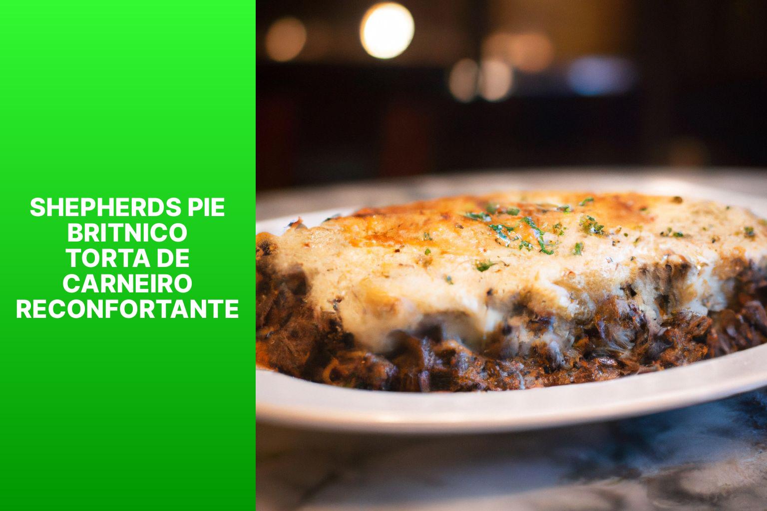 Shepherds Pie Britnico Torta de Carneiro Reconfortante