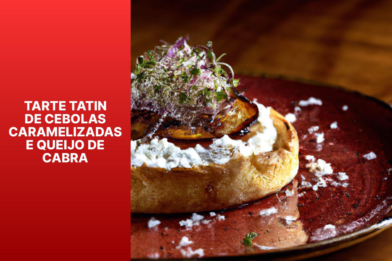 Tarte Tatin de Cebolas Caramelizadas e Queijo de Cabra