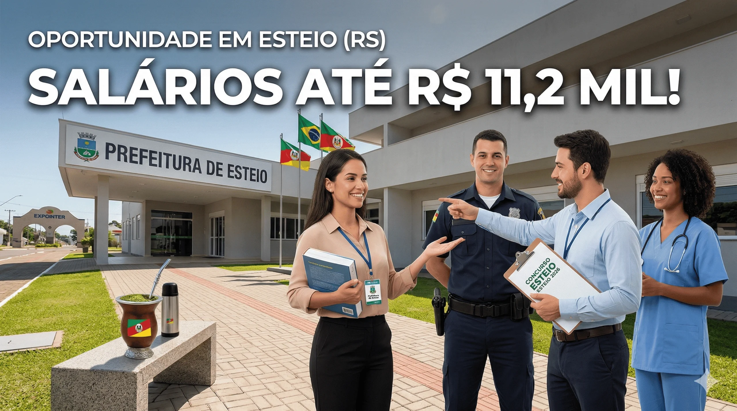 Concurso Prefeitura de Esteio RS 2026: Editais Abertos com Salários de até R$ 11,2 Mil