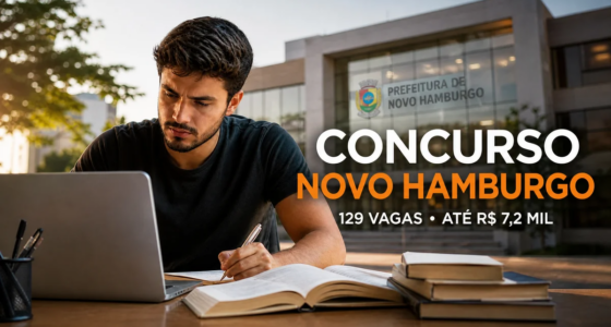 Concurso Novo Hamburgo (RS) 2026: Fundatec Contratada, 129 Novas Vagas Aprovadas e Salários até R$ 7,2 Mil